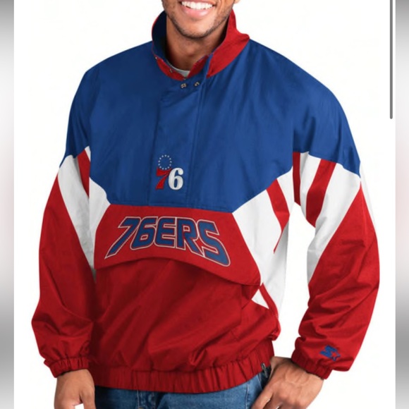 STARTER Other - PHILADELPHIA MENS 76ERS STARTER WINDBREAKER JACKET